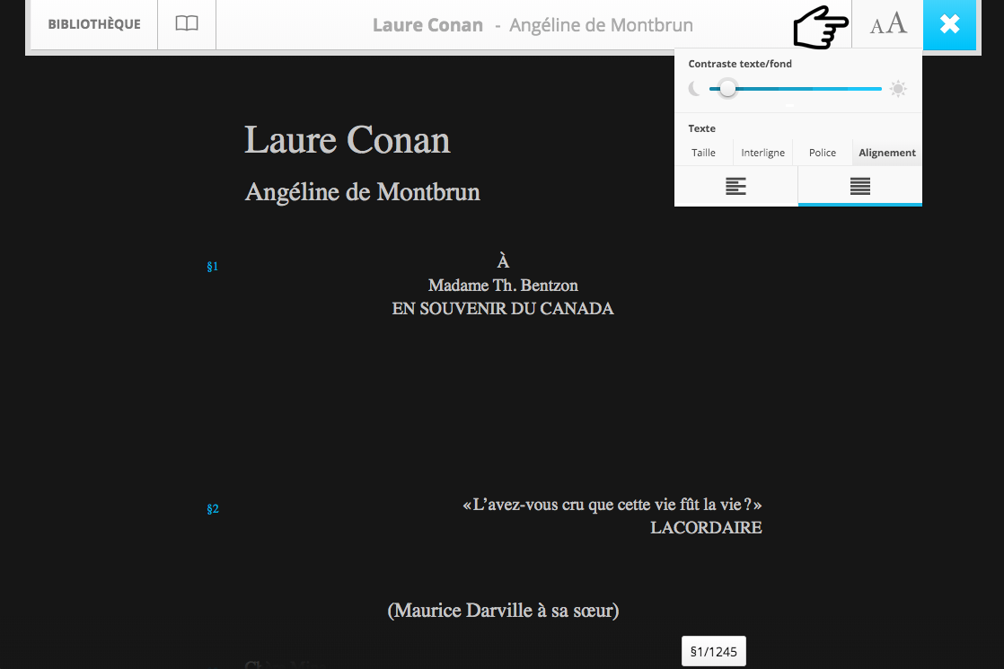 bouton pour Barre d’outils d’affichage